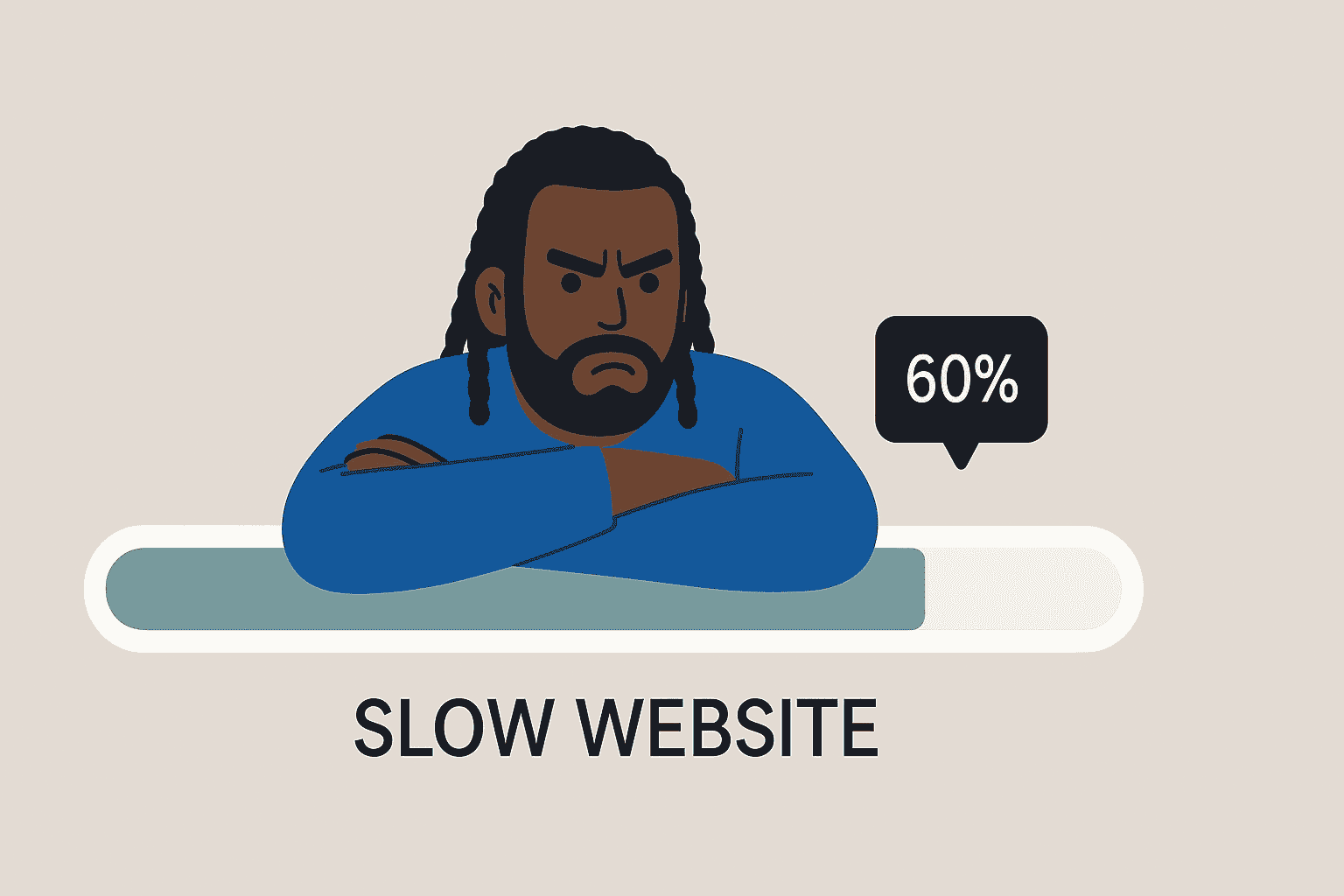 image of a slow website